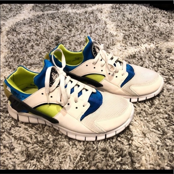 Grey white blue green womens size 10 NIKE HURRACHES SNEAKERS BUNDLE TWO FOR ONE - Picture 7 of 13